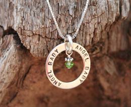 angel baby affirmation necklace