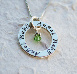 angel baby memorial necklace