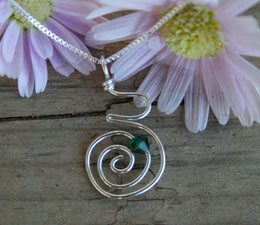 spiral pregnancy necklace