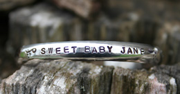 sterling baby cuff bracelet personalized