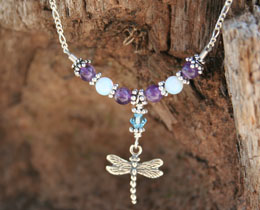 dragonfly memorial necklace - sympathy and memorial jewelry