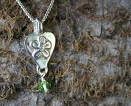 forget me not heart baby loss pendant