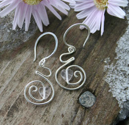 baby love birth spiral pregnancy earrings