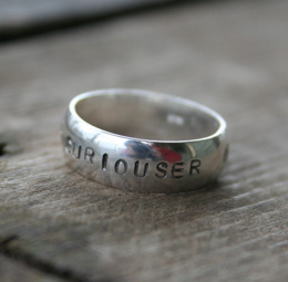 round personalized ring sterling