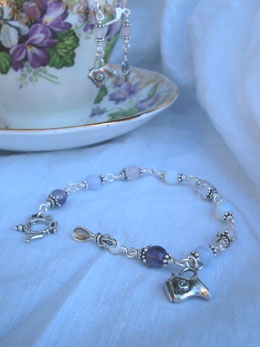 An invitation to tea... Memorial Gemstone Bracelet for Grief and Loss