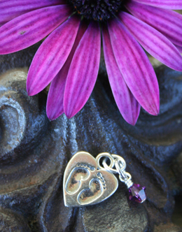 tiny footprints miscarriage pendant